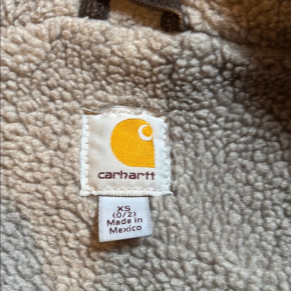 Carhartt Womens Brown Sherpa-Lined Work Vest Size XS - Picture 7 of 8
